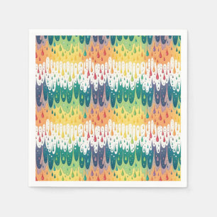 Abstract regenboog druppel kleurrijk vloeibaar pat servet