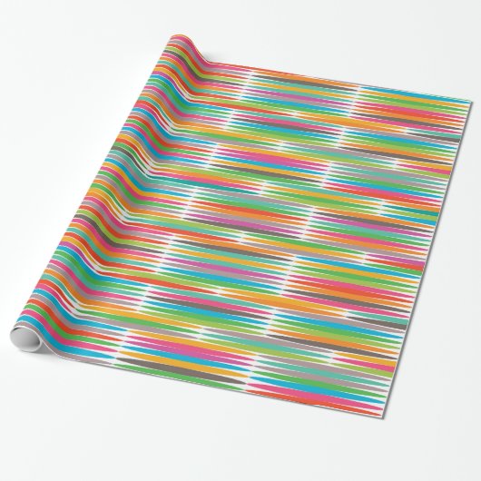 Abstract regenboog druppels patroon cadeaupapier (Uitgerold)
