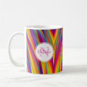 Abstract Regenboog Gradiënt Monogram Naam Koffiemok (Links)