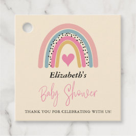 Abstract Regenboog Meisje Baby Shower Bedankt Bedankjes Labels