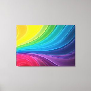Abstract regenboog omwikkelde canvasprint canvas afdruk