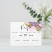 Abstract Regenboog Paarse Bruiloft Briefkaart (Staand voorkant)