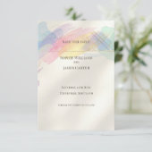 Abstract Regenboog Save the Date Kaart (Staand voorkant)