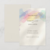 Abstract Regenboog Save the Date Kaart (Voorkant / Achterkant)