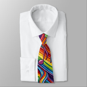 Abstract Regenboog Smeltende Noten Necksjaal Stropdas