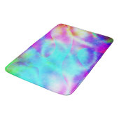 Abstract regenboog stromend streepontwerp badmat (Gekanteld)