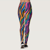 Abstract regenboog zebrapatroon leggings (Achterkant)