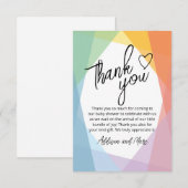 Abstract regenboogBaby shower Bedankkaart (Voorkant / Achterkant)
