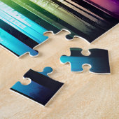 Abstract regenboogboslandschap legpuzzel (Zijkant)