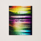 Abstract regenboogboslandschap legpuzzel (Verticaal)