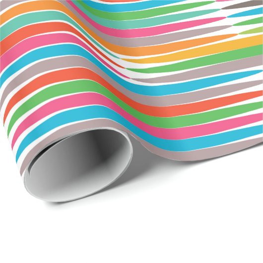 Abstract regenboogdruppels patroon cadeaupapier (Rol Hoek)