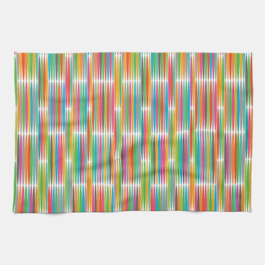 Abstract regenboogdruppels patroon theedoek (Horizontaal)