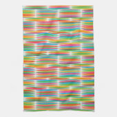 Abstract regenboogdruppels patroon theedoek (Verticaal)