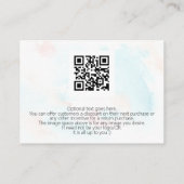 *~*Abstract regenbooghart Dank u voor uw Logo Informatiekaartje (Achterkant)