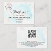 *~*Abstract regenbooghart Dank u voor uw Logo Informatiekaartje (Voorkant / Achterkant)