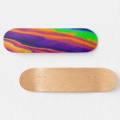 Abstract regenboogholografisch inktpatroon persoonlijk skateboard (Horizontaal)