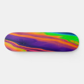 Abstract regenboogholografisch inktpatroon persoonlijk skateboard (Horizontaal)
