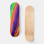 Abstract regenboogholografisch inktpatroon persoonlijk skateboard (Voorkant)