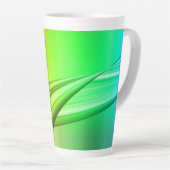 Abstract regenboogkleuren banner latte mok (Rechterhoek)