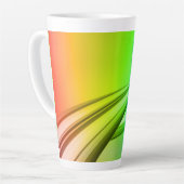 Abstract regenboogkleuren banner latte mok (Linkerhoek)