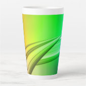 Abstract regenboogkleuren banner latte mok (Voorkant)