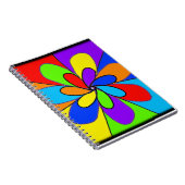 Abstract regenboogkleurig bloemontwerp notitieboek (Rechterzijde)