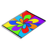 Abstract regenboogkleurig bloemontwerp notitieboek (Linkerzijde)