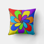Abstract regenboogkleurig Sierkussen (Achterkant)