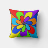 Abstract regenboogkleurig Sierkussen (Voorkant)