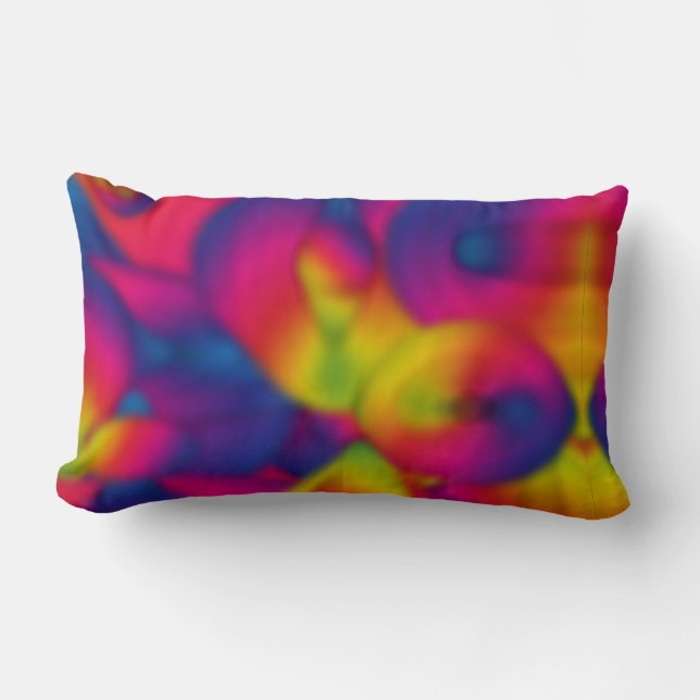 Abstract regenboogontwerp lendenkussen kussen (Voorkant)