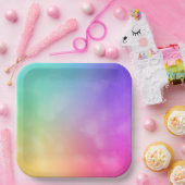 Abstract regenboogontwerp papieren bordje (Feest)