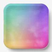 Abstract regenboogontwerp papieren bordje (Voorkant)