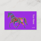 abstract regenboogpaard in draf visitekaartje (Voorkant)