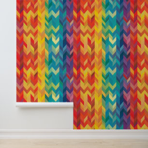 Abstract regenboogpatroon behang