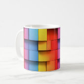 Abstract regenboogpatroon koffiemok (Voorkant links)