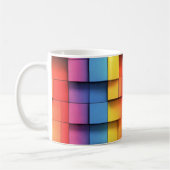 Abstract regenboogpatroon koffiemok (Links)