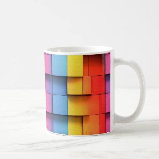 Abstract regenboogpatroon koffiemok (Rechts)