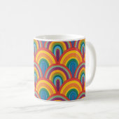Abstract regenboogpatroon koffiemok (Voorkant rechts)