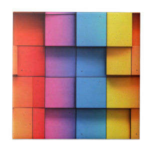 Abstract regenboogpatroon tegeltje
