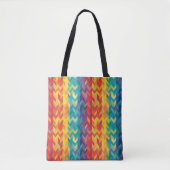 Abstract regenboogpatroon tote bag (Voorkant)