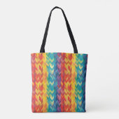 Abstract regenboogpatroon tote bag (Achterkant)