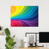 Abstract regenboogPoster Poster (Thuiskantoor)