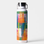 Abstract regenboogverfpatroon waterfles (Achterkant)