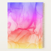 Abstract regenboogvloeistofpatroonjaar planner (Achterkant)
