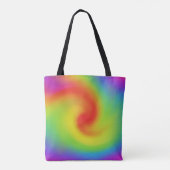 Abstract regenboogwervelwerk tote bag (Achterkant)