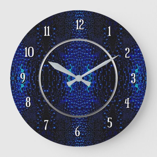 Abstract regendruppels patroon ronde wandklok (Voorkant)