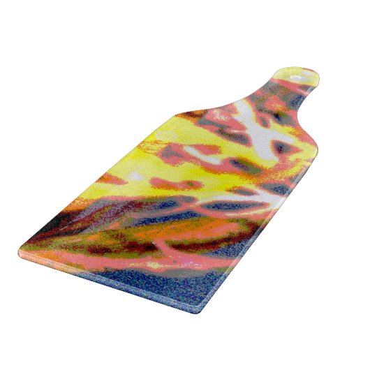 Abstract regendruppels snijplank (Hoek)