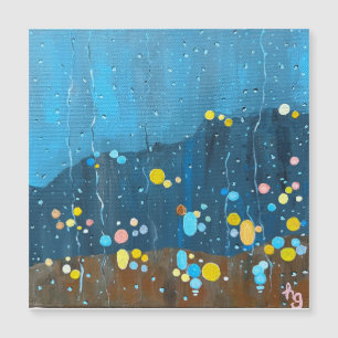 Abstract regenschilderij