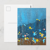 Abstract regenschilderij briefkaart (Voorkant / Achterkant)