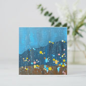 Abstract regenschilderij kaart (Staand voorkant)